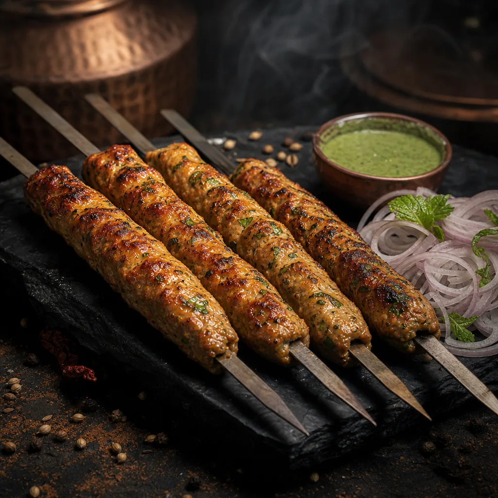 Chicken Seekh Kabab as served at Tha Grill Machaan